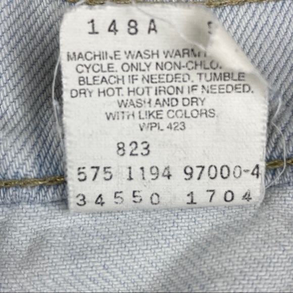 Levi's 550 Orange Tag Vintage Jean Shorts USA Men's Size 38 Stained - Picture 6 of 12